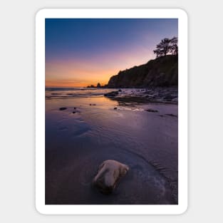 Sunset at a Rockey Beach Sticker